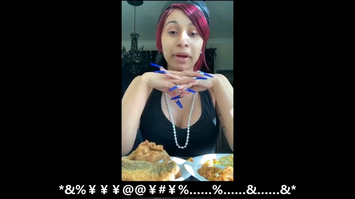 Cardi B Fried Chicken Mukbang