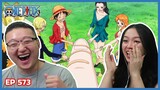 A NEW PROMISE... GOOD BYE FISHMAN ISLAND! | One Piece Episode 573 Couples Reaction & Discussion