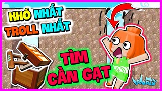 NOOB KAMUI ĐỐI MẶT MAP TÌM CẦN GẠT KHÓ NHẤT VÀ TROLL NHẤT MINI WORLD | THỬ THÁCH 1 NGÀY GIẢI MÃ