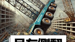 Why does a crane traveling on flat ground tip over?