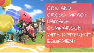 CRS and CI Damage comparison Using different Armor, Garment, and Weapon