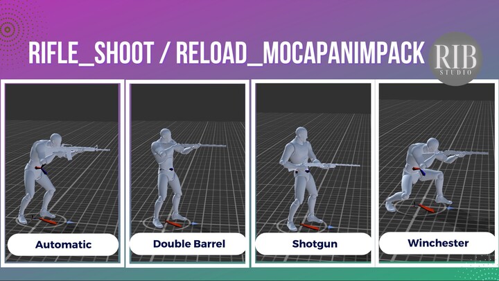Rifle_Shoot / Reload_MocapAnimPack 步枪射击与换弹动作捕捉动画包 - Unity