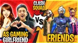 As Gaming Playing With Girlfriend vs Friends Clash Squad Match Funny Moment In Garena Free Fire 🤪