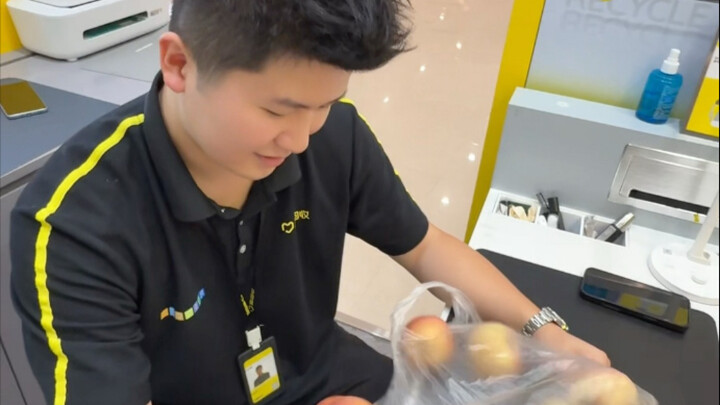 Dare you buy a pound of apples and take them to a phone repair shop for recycling?