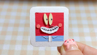 Oil pastel graffiti • mini Mr. Krabs • girl's happiness
