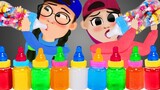 [Remix]Anime stop-motion makan permen dan jeli dalam botol berwarna