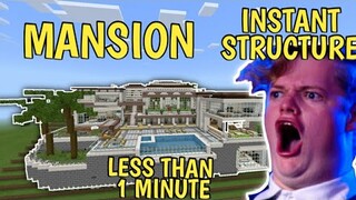 How to Build a Mansion Less Than 1 Minute | Instant Structure No Maps No Addons