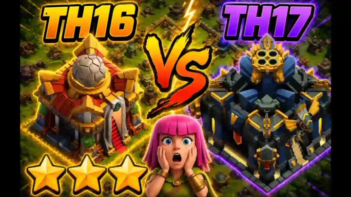 KOK BISA ?? TH16 vs TH17 strategi terbaik