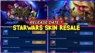 STARWARS EVENT RESALE RELEASE DATE || FREE SKINS AND TOKENS EVENT IS BACK | MLBB NEW EVENT AND SKINS