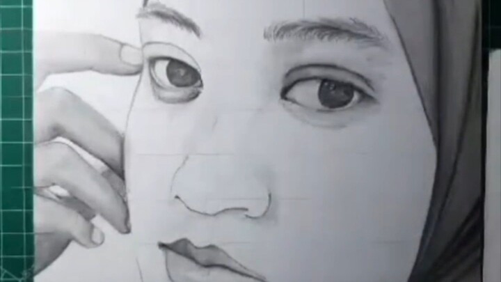 Proses Menggambar Sketsa Wajah Realistis | Pencil Art Speedpaint