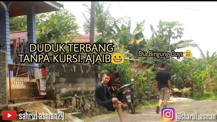 REAKSI ORANG DUDUK TERBANG TANPA KURSI. AJAIB