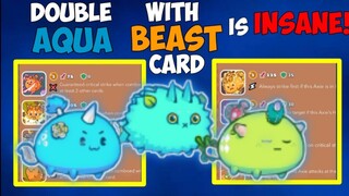 DOUBLE AQUA WITH BEAST CARD IS TERMI EATER! (AAP) ARENA GAMEPLAY AXIE INFINITY SEASON 18