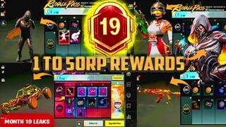 MONTH 19 ROYAL PASS // 1 TO 50 RP REWARDS // M19 ROYAL PASS LEAKS ( M19 ROYAL PASS PUBG MOBILE/BGMI🔥