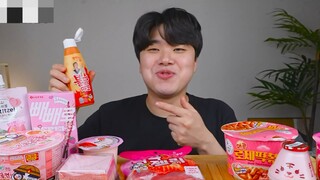 Mukbang toàn đồ màu hồng #mukbang #mukbangASMR