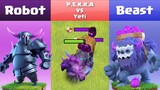 Every Level P.E.K.K.A VS Every Level Yeti | Clash of Clans