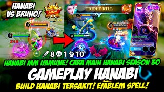 CARA MAIN HANABI META TERBARU❗ EMBLEM & BUILD HANABI TERSAKIT 2023❗TUTORIAL & GAMEPLAY HANABI IMMUNE