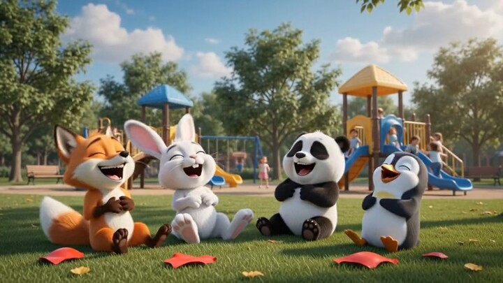 Wild Pals: The Crazy Balloon Chase! 🎈🐰🐼🦊🐧 | Funny Kids Video