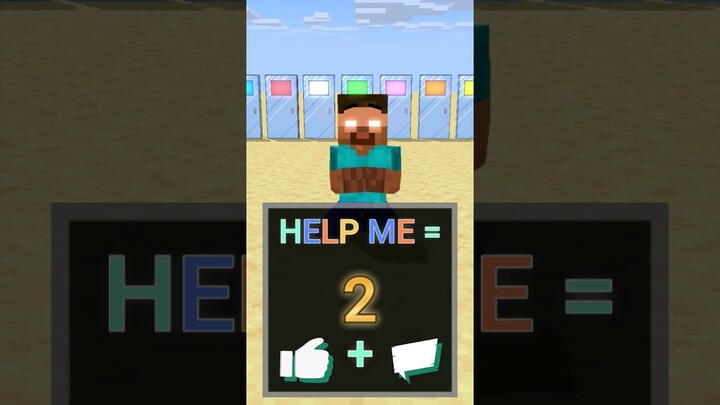 HELP Herobrine Choose The Mystery Door #mashle #shorts #trending #anime