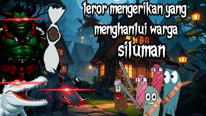 teror horor pocong dan buta ijo serta siluman animation