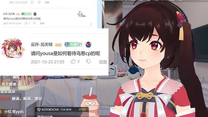 请问yousa是如何看待鸟憨cp的呢