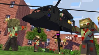 Monster School : ZOMBIE APOCALYPSE Challenge - Minecraft Animation