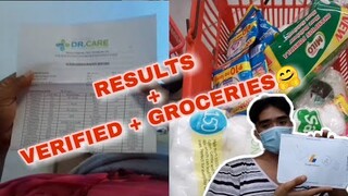 NAKUHA NA ANG RESULT NI MAMA + VERIFIED NA AKO + BINILHAN KO SIYA NG GROCERIES (MAY HINDI NABILI)