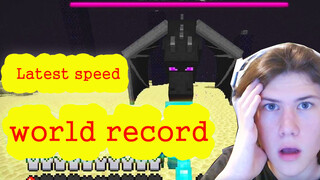 [Game]The fastest record of completing Minecraft, can't believe it!