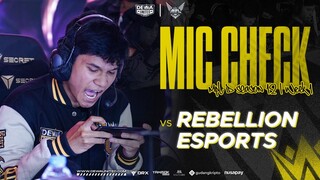 TELAT PANAS, TIM DEWA AKHIRNYA COMEBACK! | MIC CHECK DEWA VS. REBELLION ZION WEEK 1