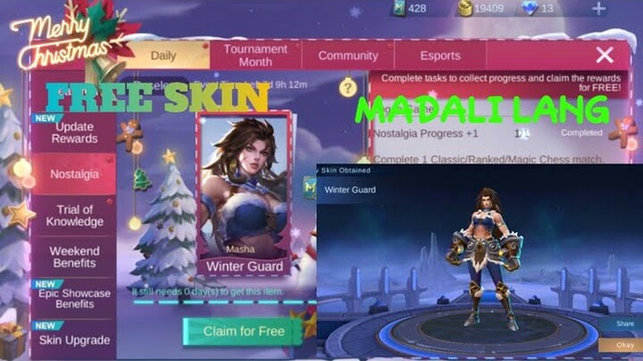 NOSTALGIA FREE SKIN EVENT MASHA SKIN EVENT MOBILE LEGENDS  MLBB