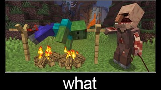 Minecraft รออะไร meme part 211 (ชาวบ้านย่างซอมบี้ที่เสา)