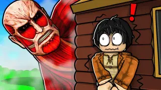 Being HUNTED by Titans in Roblox Attack on Titan!