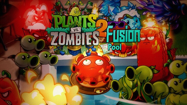 เวอร์ชันผสมผสาน แต่ใช้สไตล์กราฟิกของ PvZ 2 【สระน้ำ】
