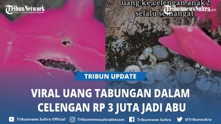 Viral Netizen Bagikan Kondisi Celengan, Rp 3 Juta Jadi Abu : Uang Kertasnya Sudah Hilang