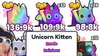 How I Got New Exotic RB Unicorn Kitten So Easy! in Pet Sim 99