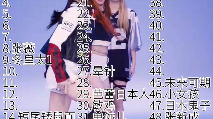 อันดับความชื่นชอบของอู่ฉางเจียจีเหยาผูได้