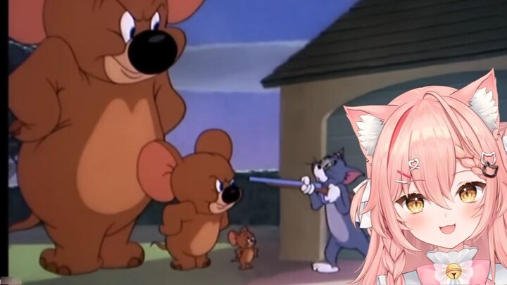 【Hiiro】The cat sees Tom being frightened by the big mouse (elephant)