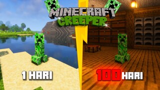 100 Hari Di Minecraft Tapi Kita Jadi Creeper (Part 1)