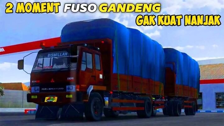 MOMENT-MOMENT TRUK GANDENG GAGAL NANJAK / MOD BUSSID