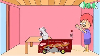 miniatur mobil truk oleng trending topik radio control vs tikus 2 - funny cartoon - kartun lucu