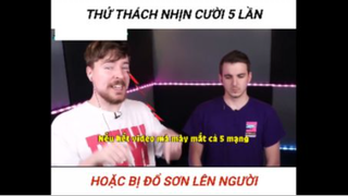 Thử thách nhịn cười hoặc bị đổ sơn lên người | #giaitri