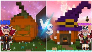 HALLOWEEN BUILD SHOWDOWN WITH PUTERIPO "POPO"😱😱 IN MY ISLAND -BLOCKMAN GO SKYBLOCK