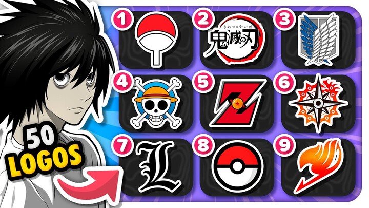 GUESS 50 ANIME LOGOS 🐉🔥 How many Can you Guess? Test your Otaku Level 🎮👀