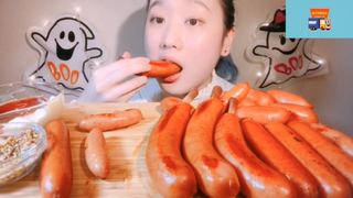 Mukbang xúc xích khổng lồ #anngon