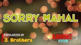 Sorry Mahal - J. Brothers | Karaoke Version |🎼📀▶️