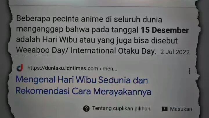 Selamat Hari Otaku Day Semuanya 15 Desember 2023 semuanya🎉🎉🎉🎉🎉🥳🥳🥳🥳👾