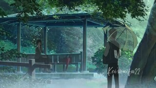 Drama emosional "Garden of words" by Makoto shinkai