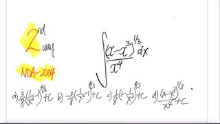NDA-2004 2nd way integral  ∫(x-x^3)^1/3/x^4 dx