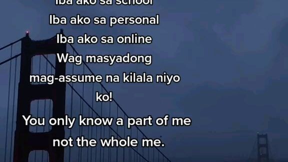 you only know a part of me not the whole me 😒😒