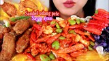 ASMR SAMBAL UDANG PETE  + SAYAP GORENG + TUMIS KOL | ASMR MUKBANG INDONESIA