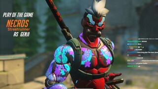 Overwatch 2 Genji God Necros ที่เร็วที่สุดแสดงทักษะการเล่นเกมที่น่ารังเกียจของเขา